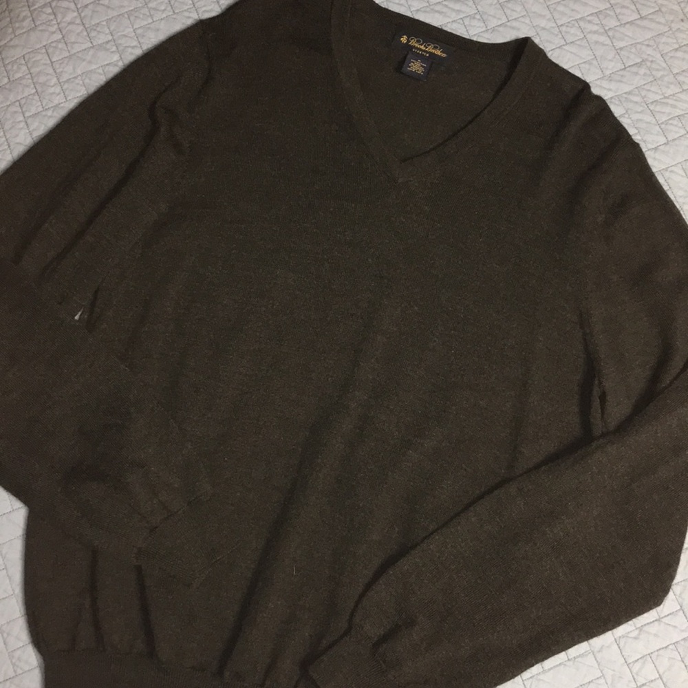 Brooks Brothers gray wool sweater